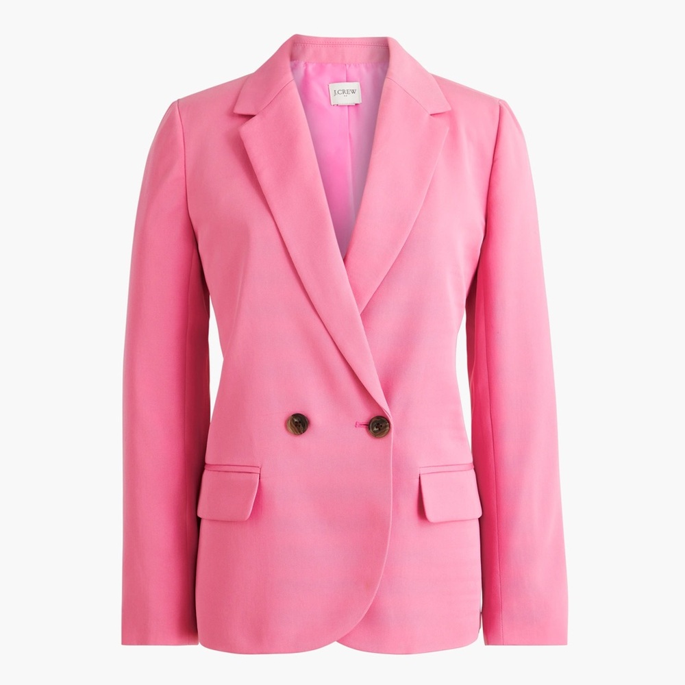 J. Crew twill double breasted blazer EUC